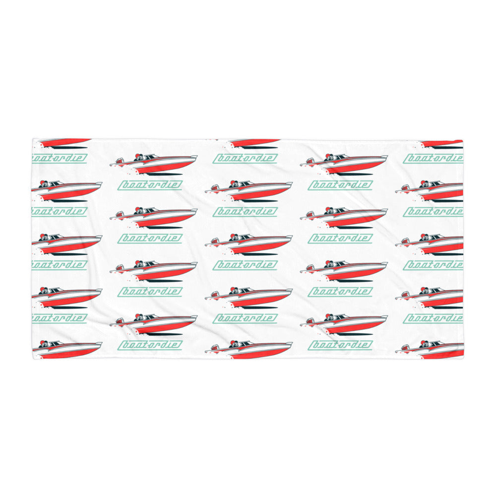 Speedboat Pattern Towel